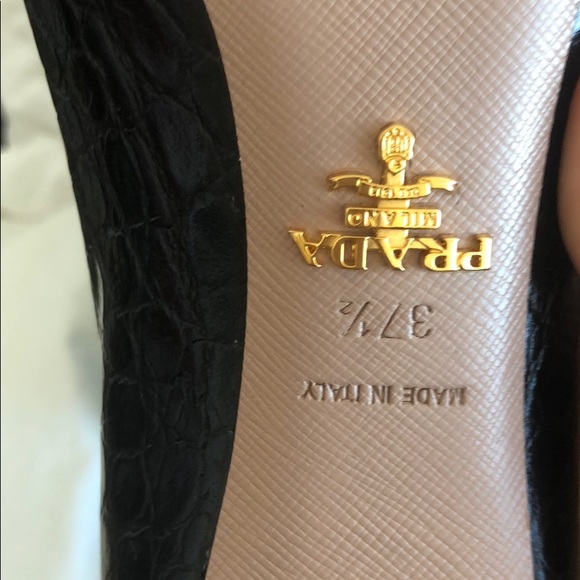 PRADA embossed leather heels 37.5 - Picture 7 of 8